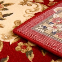 Wanteng Acryl-Teppich mit Pflanzen- und Blumenmuster für Wohnzimmer Europäischer Stil Verdickter Handgeschnitzter Maschinell Gewebter Teppich für Sofa und Couchtisch