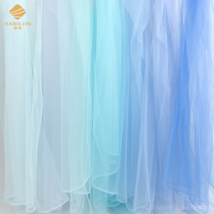 Warna Biru Biru Biru Biru Biru Muda Kain Tulle Triko 6420 Jaring untuk Gaun Pengantin Kain Jala Tulle Biru Mewah - Product Image 6
