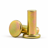 Rivets plats en acier zingué jaune, gamme complète de tailles, haute résistance, classe 10, norme ISO, plage de préhension 1-3, sur mesure
