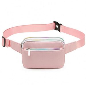 Sac banane en nylon bandoulière pour femme, mini sac de poitrine sport, pochette téléphone, sac de taille personnalisé avec fermeture éclair, vente en gros - Product Image 6