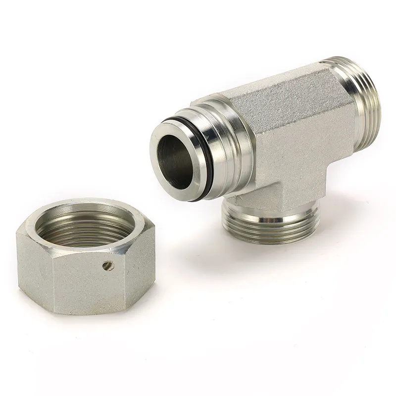 Metric Run Adapter Male to Male to Female Carbon Steel Hose Fittings