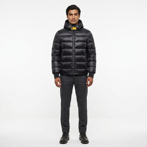 High Quality Custom Logo Wholesale Men Winter <b>Canvas</b> Puffer Jacket with Front Logo Position Breathable & Windproof - Product Image 1