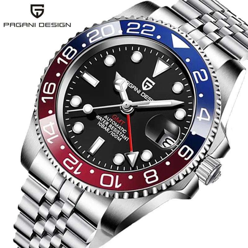 Pagani Design 1662 Sapphire Glass Mechanical Watch OEM Luxury Men Automatic Wristwatch Stainless Steel 100M Waterproof Watch