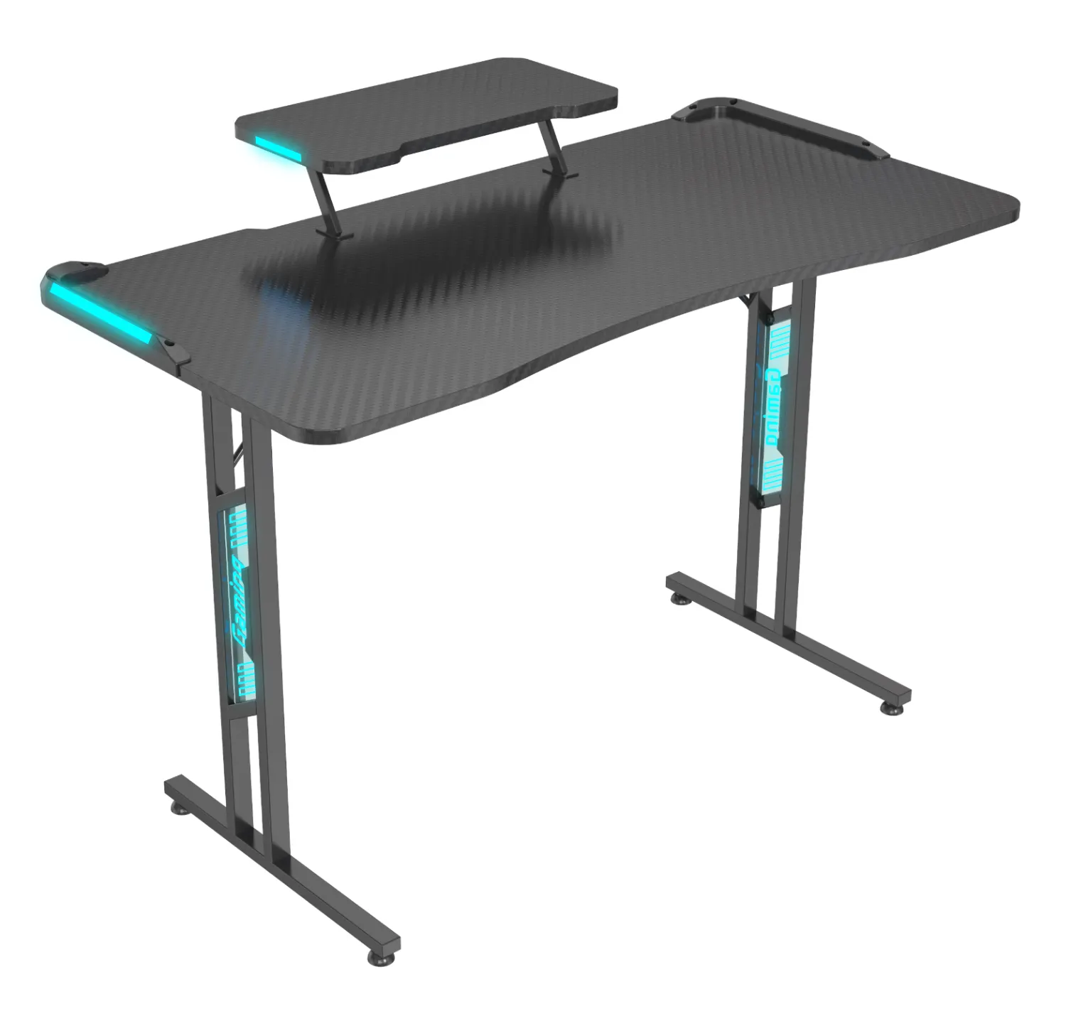V-Halterungen Ergo Fusion Modern Black Standing Verstellbarer PC-Spieltisch Eisen Büromöbel Home School Tischbein Acryl platte
