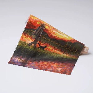<span class=keywords><strong>Chiffon</strong></span> de nettoyage en microfibre à motif zigzag pour <span class=keywords><strong>lunettes</strong></span> et écrans - <span class=keywords><strong>Chiffon</strong></span> de nettoyage à bords arrondis imprimé par transfert thermique pour lentilles de <span class=keywords><strong>lunettes</strong></span> - Product Image 3