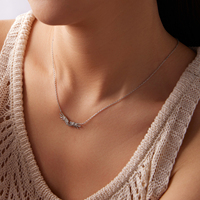 Collier pendentif ailes de gardien scintillantes en argent sterling 925 40 + 5 cm (15.75 + 1.97 pouces) chaîne réglable