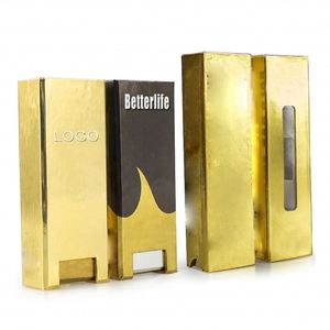 Custom <b>Printed</b> Logo Folding Black Slide Drawer Childproof 0.5ml 1.0ml Cartridge <b>Packaging</b> Boxes With Clear Window - Product Image 3