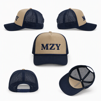 Topi Trucker 5 Panel Berbahan Busa Mesh Bordir Dua Warna Snapback Dengan Tali