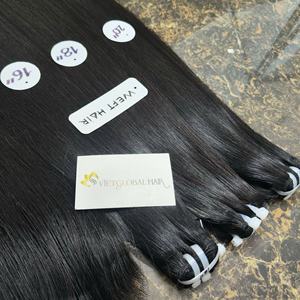 <b>Raw</b> Natural Bone Straight Double Drawn Double Weft Virgin Hair 100% Bulk Vietnam Hair Bundle 6-40 Inch Soft Smooth Healthy - Product Image 6