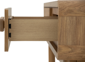 Unique Art Deco Natural Oak Colour LOME Working Desk Scandinavian Solid Wood Computer Table for Creative Home Office and Studio - Product Image 4