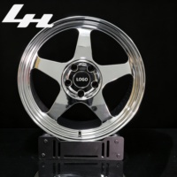 Jantes forgées chromées à 5 branches de type Deep Dish 18/19/20/21/22 pouces, 5x112/5x114.3/5x120, style Tuner rétro, logo personnalisé, pour Subaru WRX