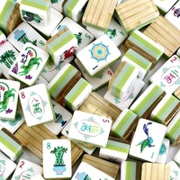 Jeu de tuiles de Mahjong moderne pour 4 joueurs, style américain, 160 tuiles, 1,2 pouce, coffret complet