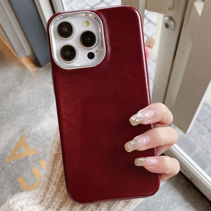<span class=keywords><strong>Coque</strong></span> de téléphone en cuir PU avec cadre de caméra pour <span class=keywords><strong>iPhone</strong></span> 16 15 14 13 Plus Pro Max - Product Image 1