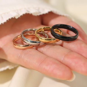 Custom Logo Engraving Mens Signet <strong>Ring</strong> Stainless Steel Stacking <strong>Rings</strong> PVD <strong>Gold</strong> Statement <strong>Thumb</strong> Finger Plain Dome <strong>Ring</strong> for Gift - Product Image 6