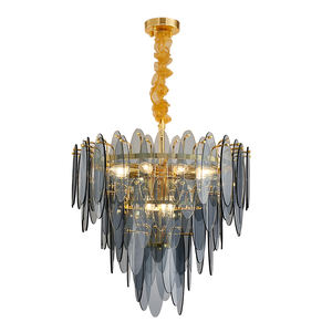 Home Decoration Led <b>Chandelier</b> Living Room Nordic Modern Fashion Glass Leaf Pendant <b>Light</b> - Product Image 6
