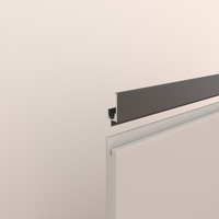 Poignées de porte et boutons de tiroir noirs en alliage d'aluminium pour armoire, commode et meubles modernes