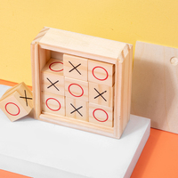 Jeu d'échecs XO en gros, jeu de Tic Tac Toe en bois amusant, très populaire, jeu de table familial classique, jouets éducatifs pour enfants