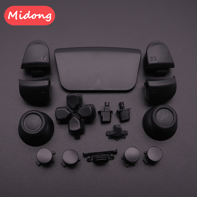 L1 R1 L2 R2 Button D-pad Share Buttons Kit Joystick Cap Replacement for Dualshock 5 PS5 V2 2.0 Controller Gamepad