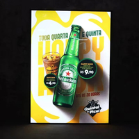 Boîte à lumière LED ultra-mince, affichage d'affiches éclairées, panneau de menu rétroéclairé pour entreprises et magasins - Panneau mural IP54 étanche
