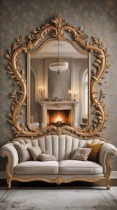 กระจกตกแต่งห้องน้ำ ห้องนั่งเล่น และห้องนอน สไตล์โมเดิร์นผสมผสานแบบดั้งเดิม ทำจากสแตนเลส ขายส่ง - Product Image 3