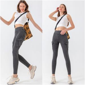 <span class=keywords><strong>4</strong></span> tasche a vita alta Slim elasticizzato Sport da indossare Leggings Lifting per signore Sexy Denim attillati da ragazza Yoga Jeans <span class=keywords><strong>pantaloni</strong></span> da <span class=keywords><strong>donna</strong></span> - Product Image 4