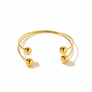 Stainless Steel <b>Bracelet</b> With Round Beads <b>Adjustable</b> Design For Women Fashion Jewelry - Product Image 5