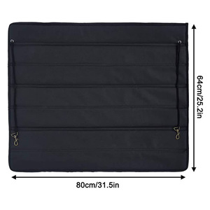 แผ่นรองป้องกันท้ายรถ 80x64 ซม. สีดำ ทำจากโพลีเอสเตอร์ สำหรับพื้นที่เก็บสัมภาระในรถยนต์ - Product Image 3