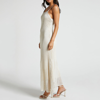 CaiNan personnalisé en gros évider crochet robe plage pull mode sexy vêtements de plage blanc maxi crochet robe femmes