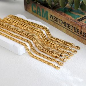 Pulseras de Cadena de Acero Inoxidable Personalizadas al por Mayor, Pulseras y Brazaletes Chapados en Oro de 14k y 18k para Mujer - Product Image 4