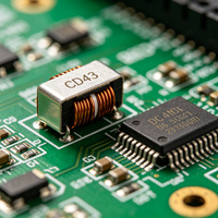 Inducteur de puissance blindé SMD CD43 4,7uH 2A Tolérance 20% Revêtement magnétique adhésif Montage en surface pour convertisseur DC-DC -40~+125°C