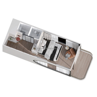 Capsule spatiale mobile Petite maison Capsule spatiale de luxe commerciale mobile Maison préfabriquée en conteneur