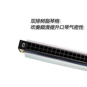 <span class=keywords><strong>Harmonica</strong></span> en titane personnalisable 24 trous en Do majeur pour enfants, instrument à vent pour débutants, jouet avec logo personnalisable, lot de 6 pour films et séries TV - Product Image 2