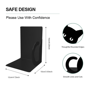 Fermalibri Moderni in Metallo per Scaffali, Supporti Decorativi per Libri Pesanti - Product Image 4