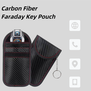 Pochette Faraday antivol en fibre de carbone, étui pour <span class=keywords><strong>clés</strong></span> de <span class=keywords><strong>voiture</strong></span> bloquant les signaux <span class=keywords><strong>RFID</strong></span> pour entrée sans clé - Product Image 6