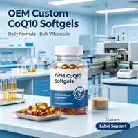 Complexe Antioxydant pour Adultes en Gélules Molles avec Coenzyme Q10 et Vitamine E, Sans Sucre Naturel, Complément Nutritionnel Personnalisé à Marque Privée