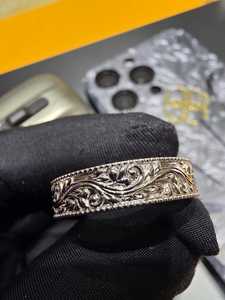 แหวนเพชรแพลตตินั่มสำหรับผู้หญิง เครื่องประดับงานหมั้นและงานแต่งงานที่เหนือกาลเวลา ของขวัญสุดหรูเปล่งประกาย - Product Image 6