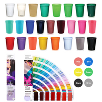 Gobelets de fête et de mariage personnalisés avec logo, vente chaude, 12 oz, 16 oz, 24 oz, 32 oz, PP réutilisables, changement de couleur à froid, vierges, pour stade