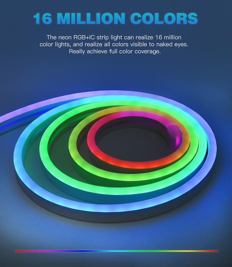 RGBW Pixel Addressable Neon Flex Strip Waterproof IP67 24V Magic Color RGBIC WS2811 WS2812 SMD 5050 Programmable Led Neon Light