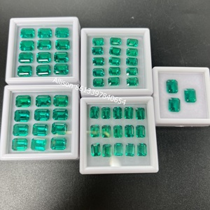 ニュー卸売工場ルース合成エメラルドカットコロンビアエメラルドグリーンカラーファンシーシェイプグリーンエメラルド宝石 - Product Image 2