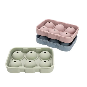 Molde de Silicona Ecológico para Hacer Bolas de Hielo de 6 Cavidades, Embudo de Grado Alimenticio, Fácil de Usar, Herramientas para Helados, Whisky, PERFOSO, Multicolor - Product Image 1