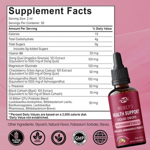 Private Label OEM Women's Health Health Support Liquid Drops Supplements for Women Chasteberry, Black Cohosh - Product Image 2