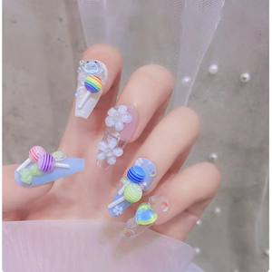 Nuevos Accesorios de Decoración Reutilizables de Resina con Pegamento de Crema de Caramelo Colorido de Dibujos Animados para Uñas 3D Artísticas Pintadas a Mano - Product Image 5