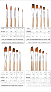 Ensemble de 5 pinceaux à <span class=keywords><strong>peinture</strong></span> en nylon avec manche rose doré, pinceaux d'art pour la <span class=keywords><strong>peinture</strong></span> à l'<span class=keywords><strong>huile</strong></span>, vente en gros pour artistes - Product Image 2