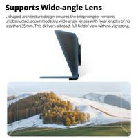 Téléprompteur professionnel Ambitful T1 Pro grand écran pliable pour smartphone, appareil photo reflex numérique et enregistrement vidéo en direct