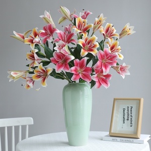 Vente en gros d'usine, fleurs artificielles modernes réalistes en 3D, fabriquées à la main, pour la Saint-Valentin, les mariages, les décorations de table, les hortensias - Product Image 1