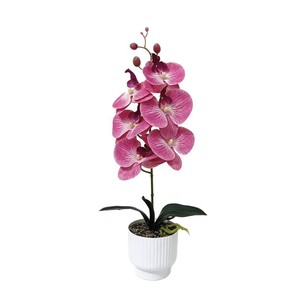 Orchidée Phalaenopsis artificielle Paulon, plante en pot de 42 cm de haut, décoration d'intérieur, accessoire de mariage - Product Image 5