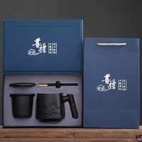 Las mejores ventas de juegos de regalo de lujo para hombres Flask A6 Notebook pluma estilográfica recarga de tinta regalo sorpresa caja de embalaje