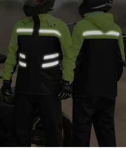 Imperméables de haute qualité pour hommes et femmes, combinaison de moto imperméable avec <span class=keywords><strong>pantalon</strong></span> de <span class=keywords><strong>pluie</strong></span> réfléchissant épaissi, vente en gros - Product Image 3
