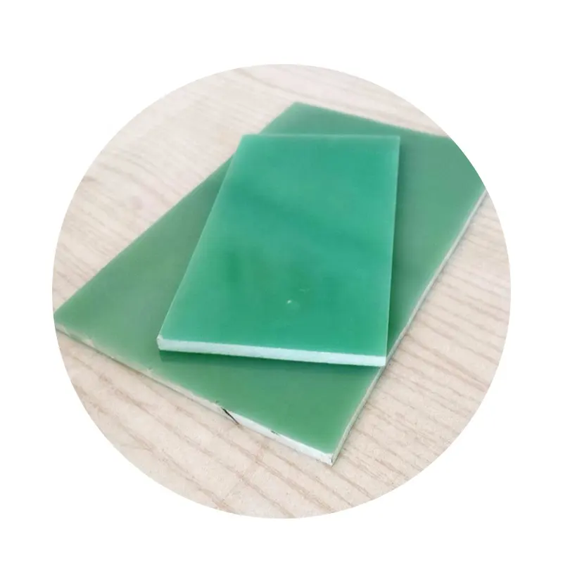 Placa epóxi verde claro fibra de vidro isolamento elétrico folha amarela