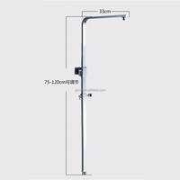 Matériau en acier inoxydable chromé X15101 de colonne de douche carrée